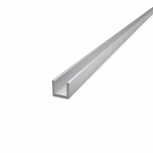 Profilo a U in alluminio 15×15×2 mm – profilo C/U, lunghezza 2000 mm