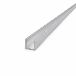 Profilo a C/U in alluminio 18×18×2 mm – EN AW-6060 lunghezza 2000 mm
