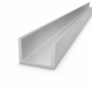 Profilo a C/U in alluminio 60×40×5 mm – EN AW-6060, lunghezza 2000 mm