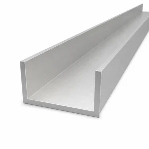 Profilato a C/U in alluminio 80×40×5 mm – EN AW-6060, lunghezza 2000 mm