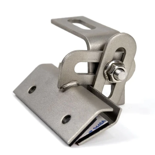 Staffa in lamiera trapezoidale regolabile 10cm acciaio inox 1.4016 PV-08-32
