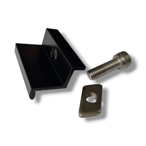Morsetto terminale 30 mm con vite e inserto - Laccato nero PV-03-23 (1)