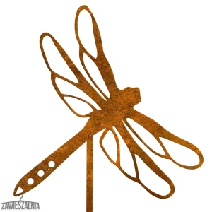 Zawieszalnia – decorazione da giardino Libellula in acciaio corten XL 19×99 cm