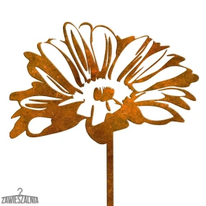 Zawieszalnia – decorazione da giardino margherita rugginosa in acciaio corten XL 21×93 cm