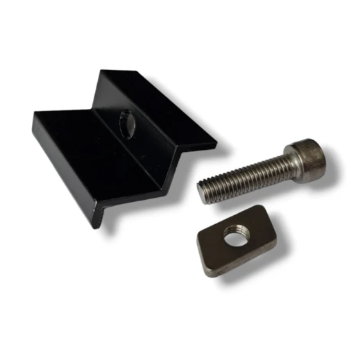 Morsetto terminale 35 mm con vite e inserto - Laccato nero PV-03-25 (1)