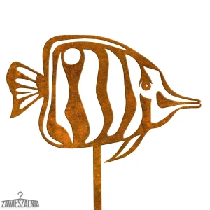 Biżuteria Ogrodowa – decorazione da giardino Pesciolino Ambroży XL in acciaio corten 22×94 cm