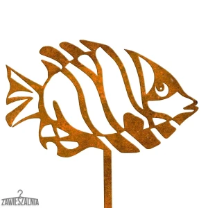 Bigiotteria da Giardino – pesce decorativo Otylia XL in acciaio corten 22×93 cm
