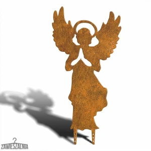 Decorazione da giardino – Angelo Custode Arrugginito XL 78 cm in acciaio corten