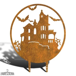 Decorazione da giardino Castello Oscuro XL 59×72 cm, acciaio corten