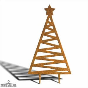 Zawieszalnia – decorazione da giardino albero di Natale Zigzag XXL 92 cm in acciaio Corten