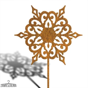 Zawieszalnia – decorazione da giardino arrugginita Fiocco di Neve XL 93 cm, acciaio corten