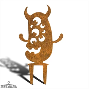 Zawieszalnia – decorazione da giardino in acciaio Corten 'Il Mostruoso Mostro Bazil' XL 39 cm