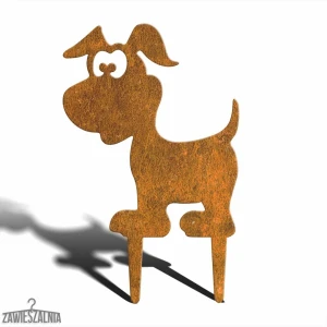 Pupil Ogrodowy – decorazione da giardino Cagnolino Maksio M 25×39 cm, acciaio Corten