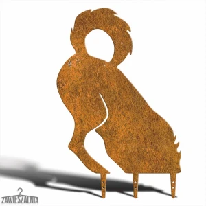 Appendiabiti – decorazione da giardino Cane Arrugginito Scavatore XL in acciaio corten 45×69 cm