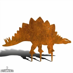 Zawieszalnia – decorazione da giardino Stegosauro XXL in acciaio corten 90,5 × 58,5 cm