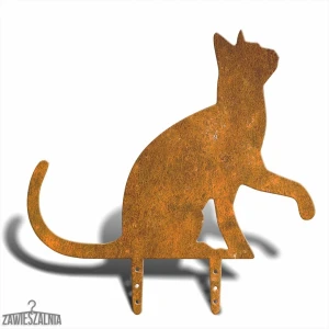 Spaventapasseri da giardino Zawieszalnia Gatto Zampa L 41×42 cm – acciaio Corten con patina naturale