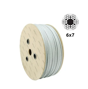 Fune metallica zincata Ø4,0 mm – costruzione 6×7, anima in fibra