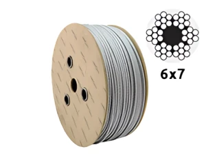 Fune metallica zincata Ø3,0 mm 6×7 con anima in fibra – vendita a metri