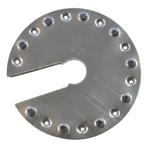 Rondella di messa a terra PV rotonda con intaglio Ø44 mm – acciaio inossidabile A2