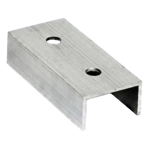 Giunto per profilo di montaggio PV in alluminio 100 mm – profilo a U 25×45×25