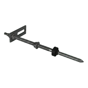 Vite bi-filettata M10x250 con adattatore di montaggio 80x30 mm per strutture FV