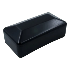Tappo terminale UFR nero per profili di montaggio PV 80×40 mm – polietilene LLDPE