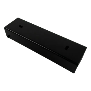 Profilo a U per zoccolo di recinzione 200×55 mm nero – staffa di collegamento in acciaio