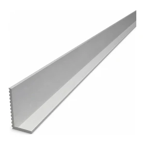 Angolare in alluminio a lati disuguali rigato 40×20×2,6 mm – profilo a L, lunghezza 2000 mm
