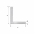 Angolare in alluminio a lati disuguali 40×20×2,6 mm – profilo L, lunghezza 2000 mm 001-702 (2)