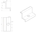 Morsetto laterale H30 nero anodizzato – morsetto terminale PV L50 PV-03-02 (2)