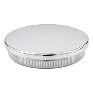 Tappo piatto a battuta per tubo balaustra Ø42,4 mm AISI 304 lucido