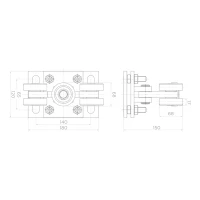 Set di carrelli per cancelli scorrevoli autoportanti + accessori KIT per guida 80
