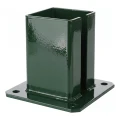 Base in acciaio per palo di recinzione e cancello 100×100 mm verde RAL 6005 000-791 (1)