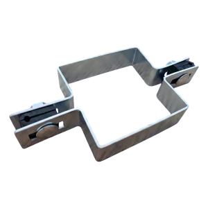 Morsetto per pannelli di recinzione, quadrato, intermedio, 80×80 mm, zincato
