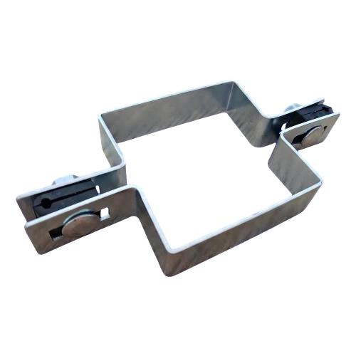 Collare per pannelli di recinzione quadrato intermedio 100×100 mm zincato 001-617 (1)