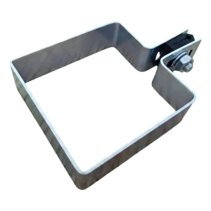 Morsetto terminale per recinzione 80×80 mm zincato – set con distanziali