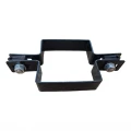 Staffa intermedia per pannelli di recinzione 80×80 mm nera RAL 9005 – set completo 001-616 (2)