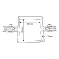 Staffa intermedia per pannelli di recinzione 80×80 mm nera RAL 9005 – set completo 001-616 (4)
