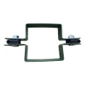 Collare per pannelli di recinzione intermedio quadrato 80×80 mm verde RAL 6005 001-614 (2)