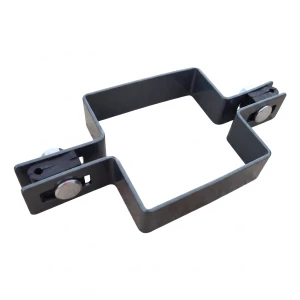Morsetto per recinzione a pannelli intermedio 80×80 mm grafite RAL 7016 – set completo