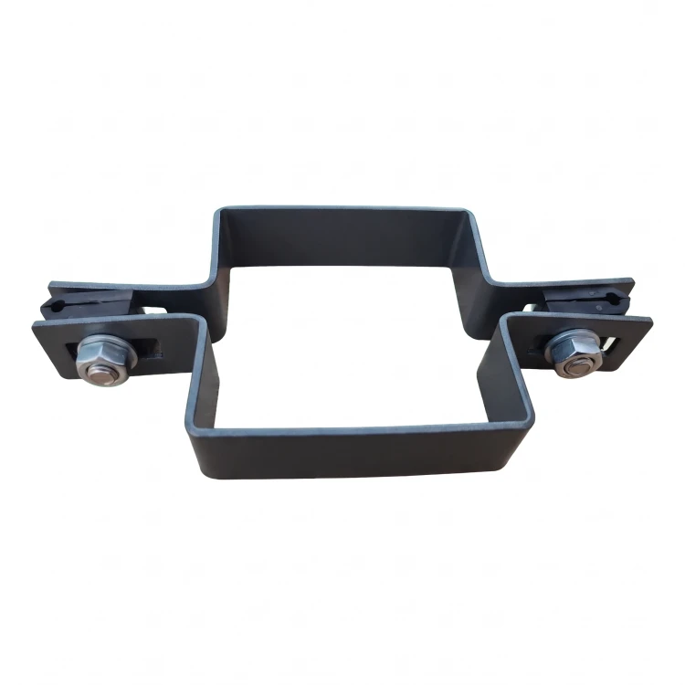 Morsetto per recinzione a pannelli intermedio 80×80 mm grafite RAL 7016 – set completo 001-611 (2)