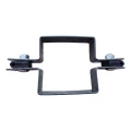 Morsetto per recinzione a pannelli intermedio 80×80 mm grafite RAL 7016 – set completo 001-611 (3)