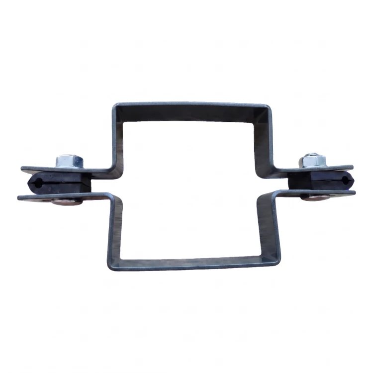 Morsetto per recinzione a pannelli intermedio 80×80 mm grafite RAL 7016 – set completo 001-611 (3)