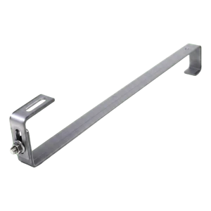 Gancio da tetto S regolabile 450 mm per il montaggio di pannelli FV – acciaio inossidabile 1.4016