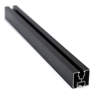 Profilo di montaggio PV in alluminio 40×40 mm anodizzato nero – guida da 625 cm per viti M10