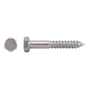Vite per legno in acciaio inox A2 DIN 571 5×30 mm – testa esagonale – confezione da 200 pz.