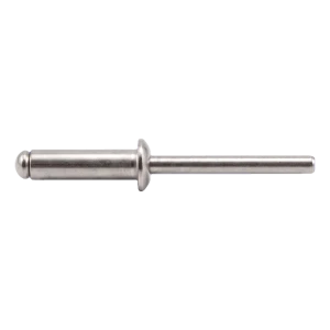 Rivetto cieco a strappo aperto A2/A2 3,0×10 mm ISO 15983 – testa piatta, 500 pz.