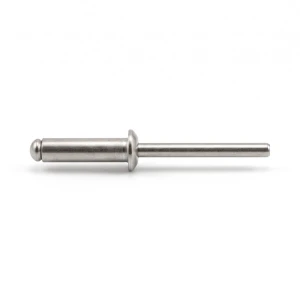 Rivetto cieco aperto A2/A2 a testa piana 4,0×20 mm ISO 15983 – confezione da 500 pz.