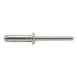 Rivetto a strappo aperto A2/A2 con testa piana 6,0×12 mm ISO 15983 – confezione da 250 pz.