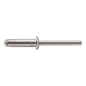 Rivetto cieco aperto A2/A2 a testa piatta 5,0×12 mm ISO 15983 – confezione da 500 pz.